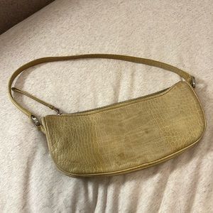 ANN TAYLOR Italian leather yellow nubuck mini